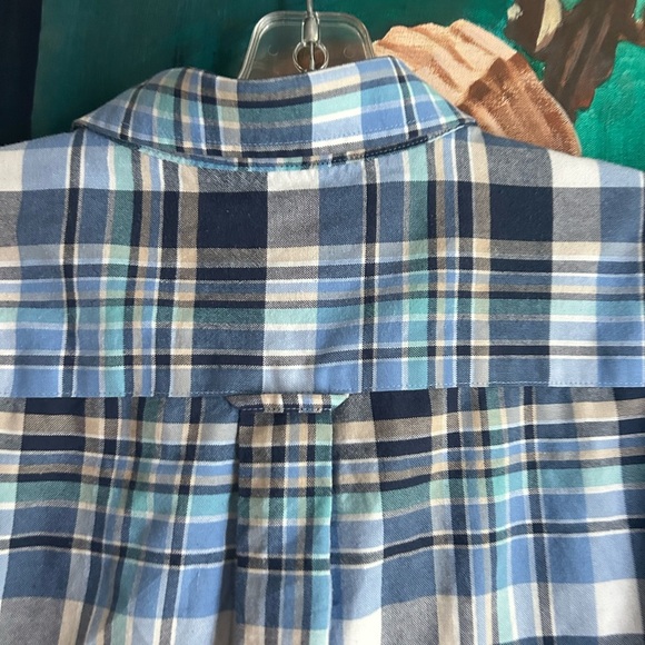 St. John's Bay Men's Blue and Black Plaid Shirt XL - Picture 6 of 12